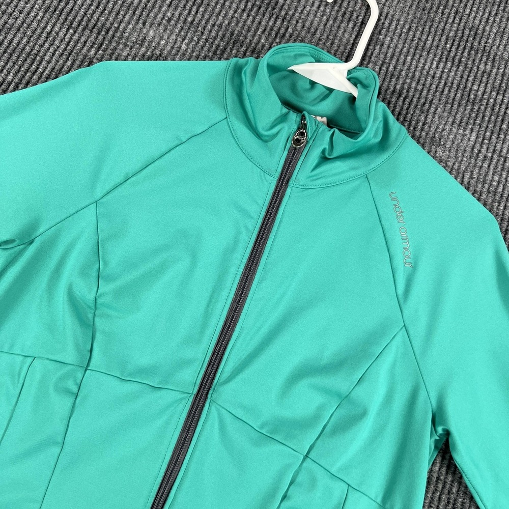 Under Armour Jacket Womens Medium‎ Green AllSeasonGear Track Full Zip Running